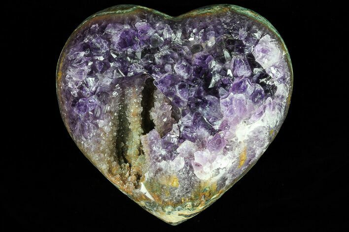 Purple Amethyst Crystal Heart - Uruguay #76777